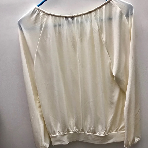 Express Size SM, Cream Colored Long Sleeved Top - Picture 2 of 3